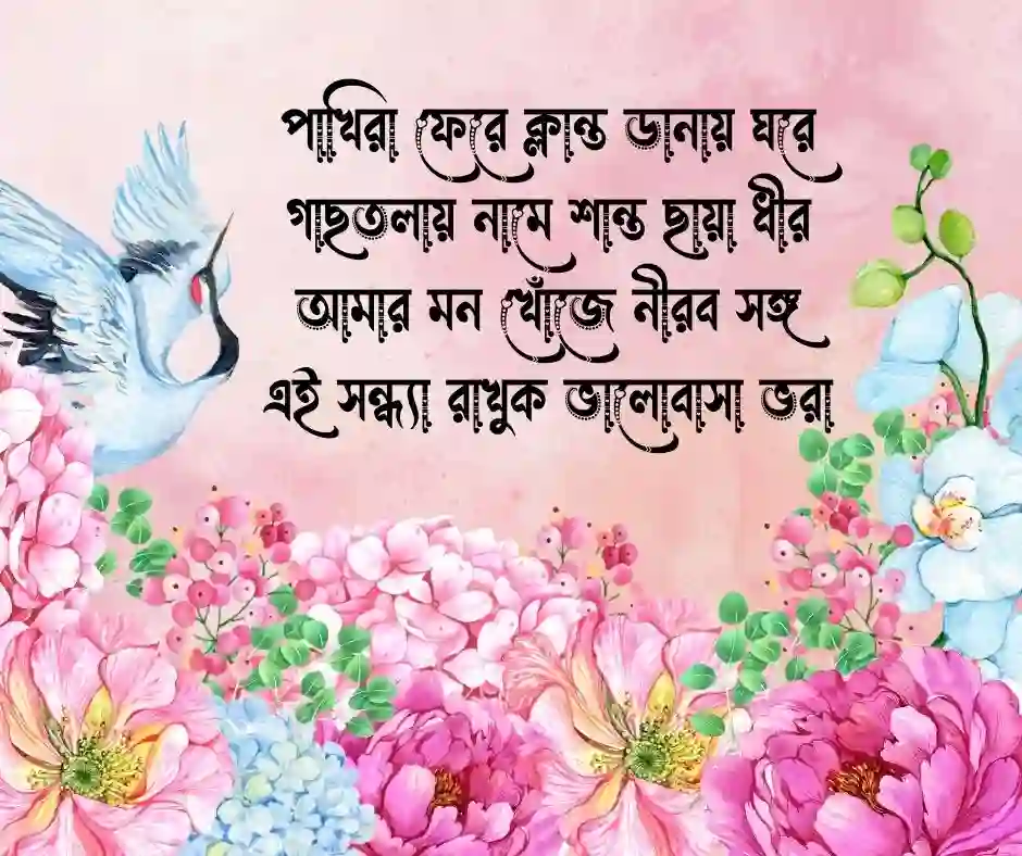 শুভ সন্ধ্যা নিয়ে কবিতা শুভ সন্ধ্যা নিয়ে ছন্দ