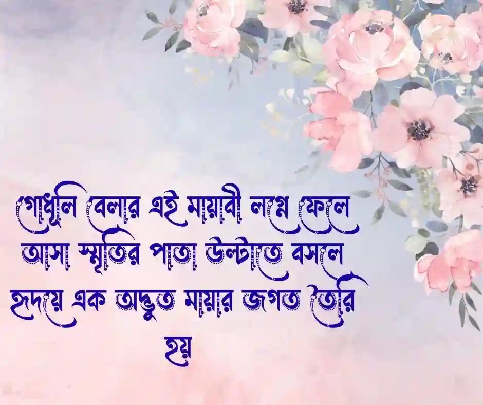 শুভ সন্ধ্যা নিয়ে সুন্দর ক্যাপশন