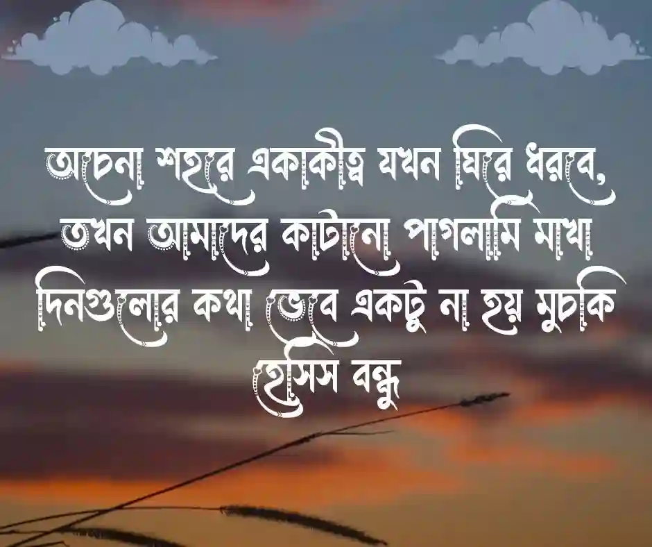 প্রবাসী বন্ধুকে বিদায় নিয়ে স্ট্যাটাস