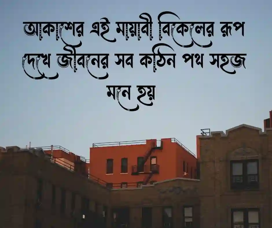 বিকেলের আকাশ নিয়ে ক্যাপশন