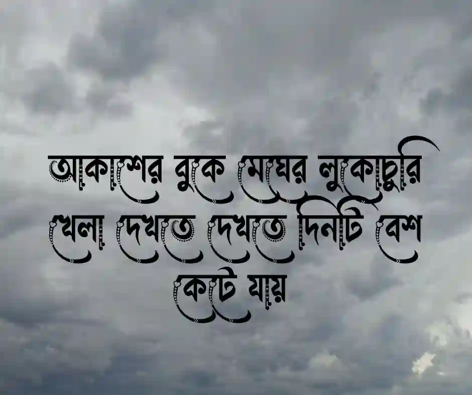 মেঘলা আকাশ নিয়ে ক্যাপশন