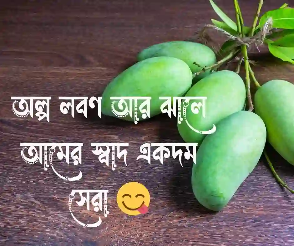 কাঁচা আম নিয়ে ক্যাপশন
