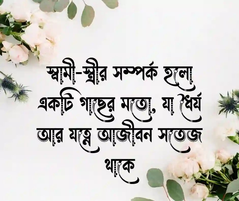 স্বামী স্ত্রীর সম্পর্ক নিয়ে উক্তি