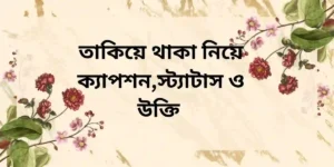 তাকিয়ে থাকা নিয়ে ক্যাপশন,স্ট্যাটাস ও উক্তি