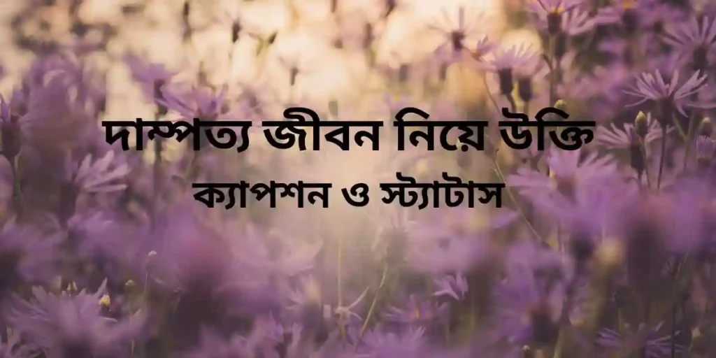 দাম্পত্য জীবন নিয়ে উক্তি,ক্যাপশন ও স্ট্যাটাস