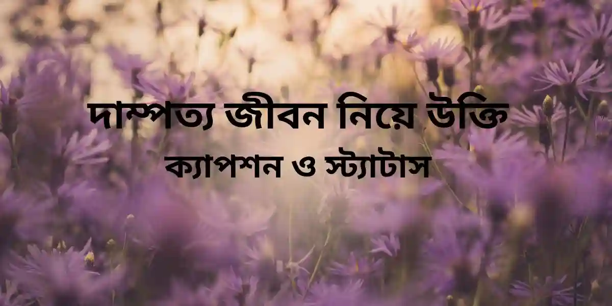দাম্পত্য জীবন নিয়ে উক্তি,ক্যাপশন ও স্ট্যাটাস