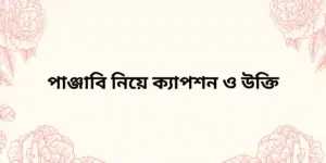 পাঞ্জাবি নিয়ে ক্যাপশন ও উক্তি