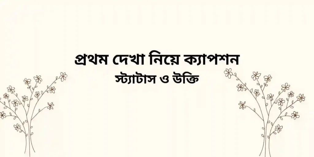 প্রথম দেখা নিয়ে ক্যাপশন স্ট্যাটাস ও উক্তি
