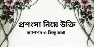 প্রশংসা নিয়ে উক্তি,ক্যাপশন ও কিছু কথা