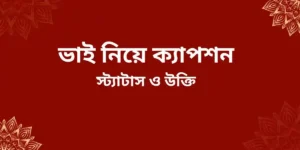 ভাই নিয়ে ক্যাপশন,স্ট্যাটাস ও উক্তি