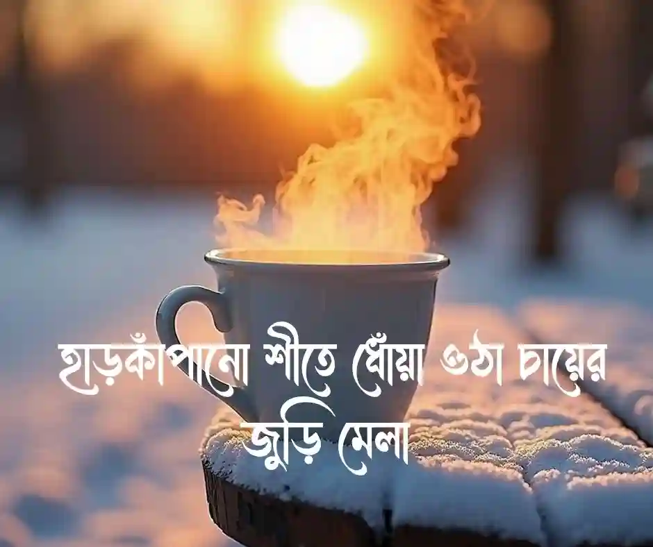 শীতের রাতে চা নিয়ে ক্যাপশন