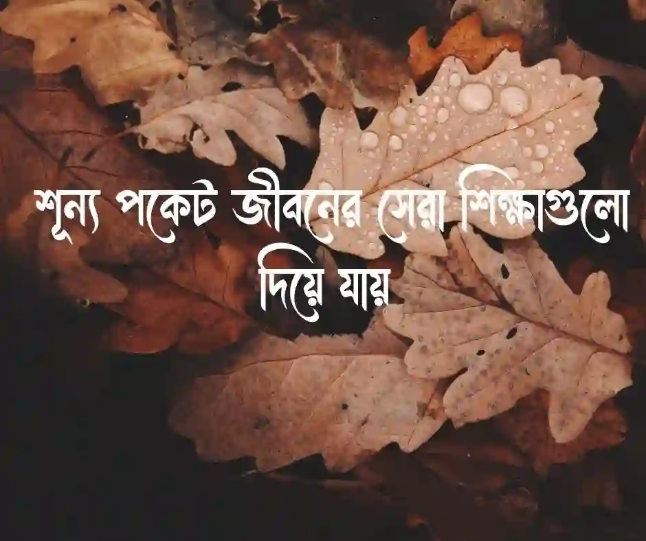 শূন্য পকেট নিয়ে ক্যাপশন
