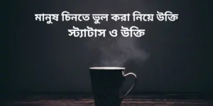 মানুষ চিনতে ভুল করা নিয়ে উক্তি স্ট্যাটাস ও উক্তি